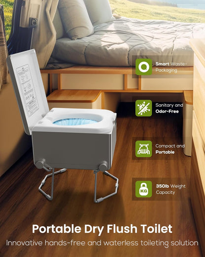 Dry Flush Toilet – Waterless, Odorless, Self-Contained LE-310