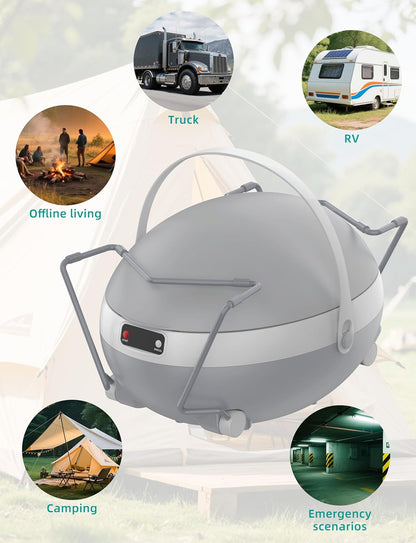Dry Flush Toilet, Portable Waterless Self-Contained Rechargeable Toilet, Ideal for RVs, Van, Off-Grid, Tiny House, Boat